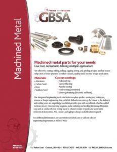 Machined Metal Parts Brochure